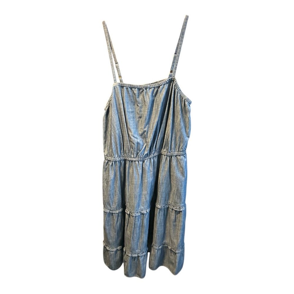 Cute & Cozy Blue Chambray Sleeveless Dress